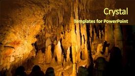  Presentation with cave - Beautiful slide set featuring underworld - stalactites in cave at japan backdrop and a tawny brown colored foreground