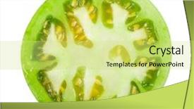  Presentation with green emerlad - Cool new PPT theme with undip - green tomato slice backdrop and a yellow colored foreground