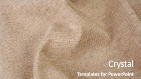  Presentation with woven - PPT layouts having undulation - beige wrinkly textile material woven background and a  colored foreground