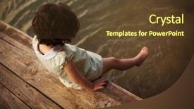  Presentation with myanmar mote lone yay paw - Audience pleasing PPT layouts consisting of undulation - lone little girl sitting backdrop and a tawny brown colored foreground