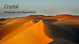  Presentation with oman - Beautiful slides featuring undulation - sand dunes in oman backdrop and a light blue colored foreground