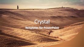  Presentation with sugarcane fields mountains landscape nature - Colorful presentation design enhanced with undulation - tuscany fields autumn landscape panorama backdrop and a coral colored foreground