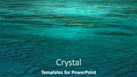  Presentation with sea - Presentation design with undulations-on-the-surface background and a ocean colored foreground