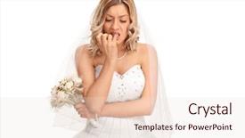  Presentation with wedding white - Cool new PPT layouts with uneasy - young nervous bride backdrop and a lemonade colored foreground