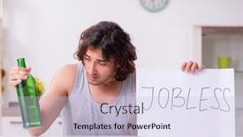  Presentation with home - Theme enhanced with unemployed-man-desperate-at-home background and a lemonade colored foreground