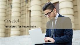  Presentation with job - Amazing PPT theme having unemployed-specialist-looking-for-job backdrop and a  colored foreground