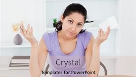  Presentation with accounting - Slides with unenthusiastic-young-woman-is-accounting background and a lemonade colored foreground