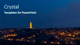  Presentation with unesco - Presentation theme with unesco-site-ancient-town background and a ocean colored foreground