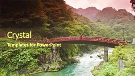  Presentation with ancient japan - PPT theme enhanced with unesco site of nikko japan background and a tawny brown colored foreground