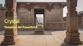  Presentation with hampi - Amazing presentation theme having unesco world heritage site post backdrop and a tawny brown colored foreground