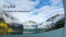  Presentation with world heritage - Theme enhanced with unesco world heritage site background and a light blue colored foreground