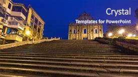  Presentation with paul - Slide deck with unesco world heritage site background and a navy blue colored foreground