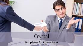  Presentation with bribe - Presentation theme featuring unethical business concept with bribe background and a light gray colored foreground