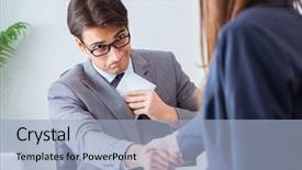  Presentation with bribe - Presentation design enhanced with unethical business concept with bribe background and a light blue colored foreground