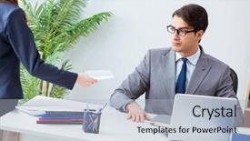  Presentation with bribe - PPT layouts consisting of unethical business concept with bribe background and a light blue colored foreground