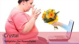  Presentation with virtual reality - Presentation design consisting of a blue background medicament background and a light blue colored foreground.