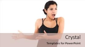  Presentation with bad news - PPT theme featuring unexpected bad news emotional girl background and a soft green colored foreground