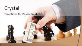  Presentation with unfair - Presentation design enhanced with unfainess - business man hand holding dollar background and a white colored foreground