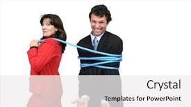  Presentation with rope - Beautiful slide deck featuring  backdrop and a  colored foreground