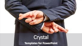  Presentation with cheating - Theme featuring unfainess - cheating business man crossing his background and a dark gray colored foreground