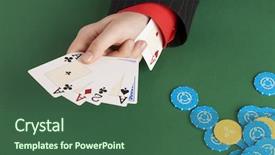  Presentation with poker - Amazing presentation having poker player with ace up his sleeve cheating in poker backdrop and a ocean colored foreground