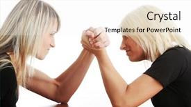  Presentation with competition - Presentation design with  background and a  colored foreground