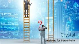  Presentation with unfair - Slide deck with unfair-competition-concept-with-people background and a light blue colored foreground