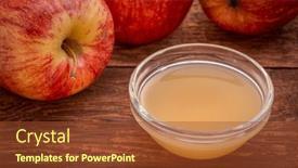  Presentation with apple cider vinegar - Slides enhanced with unfiltered-raw-apple-cider-vinegar background and a tawny brown colored foreground