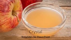  Presentation with apple cider vinegar - Presentation design featuring unfiltered-raw-apple-cider-vinegar background and a coral colored foreground