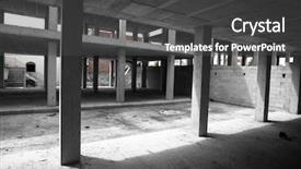  Presentation with concrete - Slides with unfinished building background and a dark gray colored foreground