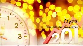  Presentation with christmas red - Cool new slides with unfocused yellow christmas light backdrop and a yellow colored foreground