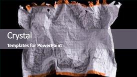  Presentation with black paper - Cool new PPT layouts with unfold letter - crumpled piece of white blank backdrop and a gray colored foreground