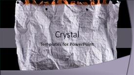  Presentation with note book - Cool new PPT layouts with unfold letter - crumpled piece of white blank backdrop and a light gray colored foreground