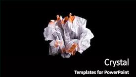  Presentation with black paper - Cool new slide deck with unfold letter - crumpled piece of white blank backdrop and a black colored foreground