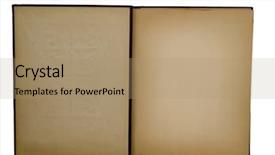  Presentation with scrapbook - Colorful presentation theme enhanced with unfold letter - inside of old scrapbook backdrop and a coral colored foreground