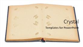  Presentation with old album - Audience pleasing PPT theme consisting of unfold letter - old photography album paper texture backdrop and a lemonade colored foreground