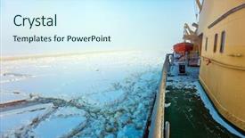  Presentation with extreme - Slides consisting of unforgettable excursion to the arctic background and a cool aqua colored foreground