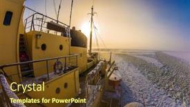  Presentation with icebreaker - Amazing presentation design having unforgettable excursion to the arctic tourist cruise arctic in winter excursion to the arctic sea icebreaker the concept of active and extreme tourism backdrop and a tawny brown colored foreground