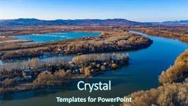  Presentation with danube - Amazing PPT theme having above - hungary river danube backdrop and a ocean colored foreground