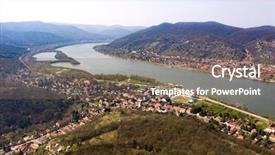  Presentation with danube - Slide deck enhanced with visegrad hungary - the danube river background and a gray colored foreground