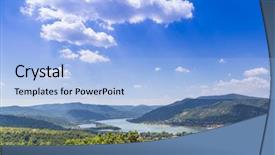  Presentation with danube - Cool new slide deck with visegrad hungary danube river backdrop and a light blue colored foreground