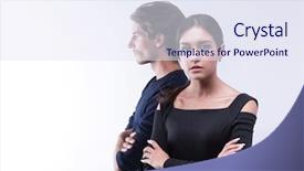  Presentation with emotional crisis - Amazing slide set having emotional crisis - closeup conflictuale young couple backdrop and a sky blue colored foreground