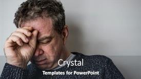  Presentation with headache - Cool new slides with unhappy-adult-male-having backdrop and a wine colored foreground