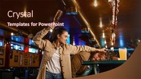  Presentation with unhappy - Presentation theme having unhappy-and-angry-fans-fighting background and a wine colored foreground