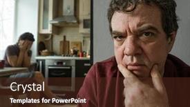  Presentation with domestic violence - Amazing presentation theme having unhappy-angry-man backdrop and a tawny brown colored foreground