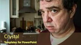  Presentation with domestic violence - Presentation consisting of unhappy-angry-man background and a tawny brown colored foreground