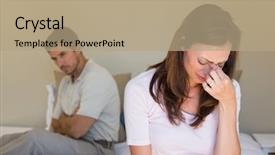  Presentation with unhappy - PPT theme with not talking after an argument background and a coral colored foreground