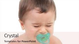  Presentation with crying baby - Theme having unhappy family - surprised six month baby crying background and a lemonade colored foreground