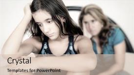  Presentation with conflict people college - Colorful presentation enhanced with unhappy family - teenager conflict - sad teenage backdrop and a lemonade colored foreground