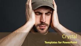  Presentation with masculine - Cool new slides with unhappy-masculine-military-man backdrop and a tawny brown colored foreground